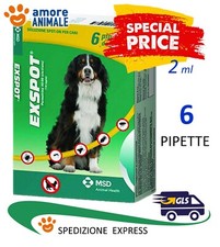 Exspot 6 pipette 2 ml per Cani da 41 kg a 55 kg Antiparassitario per cane cani