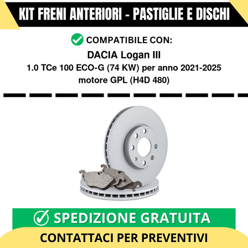 Kit freni anteriori dacia - kit,