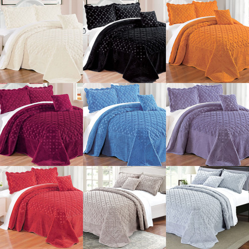 Set copriletto trapuntato - copriletto,
