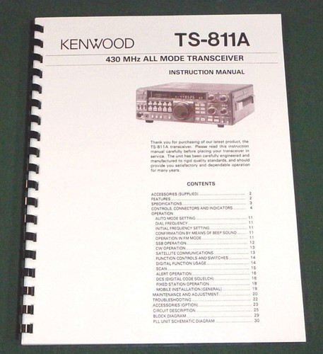 Kenwood 811a manuale di - ts-811a,