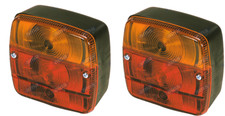 COPPIA FANALI POSTERIORE STOP LUCE LUCI CARRELLO FRECCIA  RIMORCHIO FANALE 12V