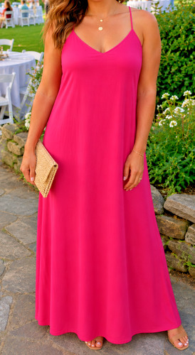 Maxi abito rosa - , vecchio