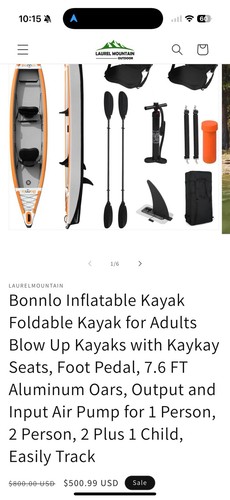 Inflatable kayak with oars and - inflatable,