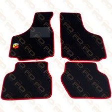 SET 4 TAPPETI / TAPPETTINI INTERNI ABARTH PER FIAT 500/126 BORDO ROSSO