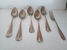 posate in alpacca vintage cucchiai e forchetta da collezione per collezionismo