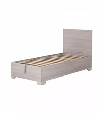 LETTO SINGOLO CONTENITORE CON PIEDINI "HI BOX" OLMO NATURALE 90X190 CM