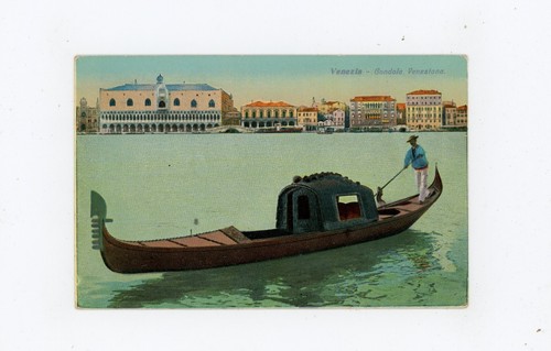 Cartolina venezia gondola - venezia,