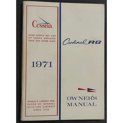 Cessna owner manual - -, owner's