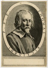 Stampa antica maestro-RITRATTO-TOMMASO RICCIARDI-Vouet-De Jode II-1632