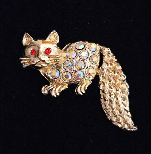 Spilla gatto vintage - tono, oro