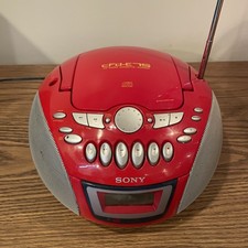 Vintage sony red portable - vintage,