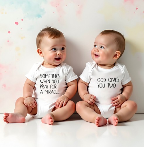 Twin unisex babygrows - unisex, babygrows,
