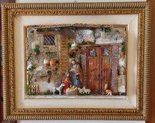 presepe statuine Natività quadro