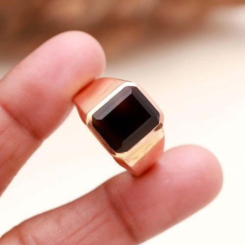 Anello ottagonale onice - , nera