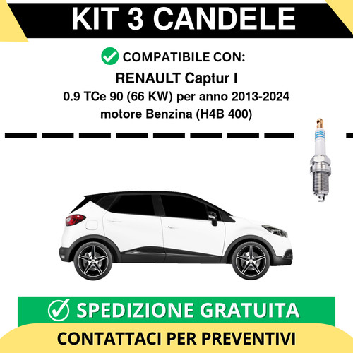 Kit candele per - kit, renault