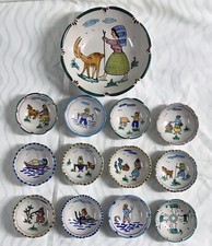 Ceramiche Fusco Amalfi - Splendido servizio per Macedonia/Gelato dipinto a mano