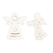 24 angeli in legno bianco in 2
