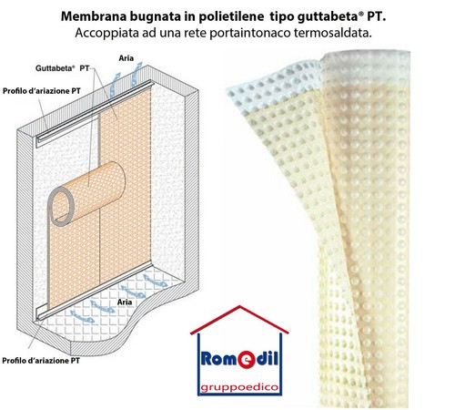 Membrana bugnata polietilene - membrana,