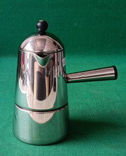 VECCHIA CAFFETTIERA LAVAZZA CARMENCITA 3/4 TAZZE ACCIAIO INOX 18/10 NUOVA. CJ48