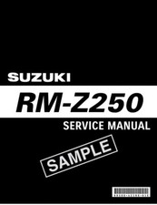 MANUALE OFFICINA REVISIONE RIPARAZIONE PDF SUZUKI 250 RMZ 2010