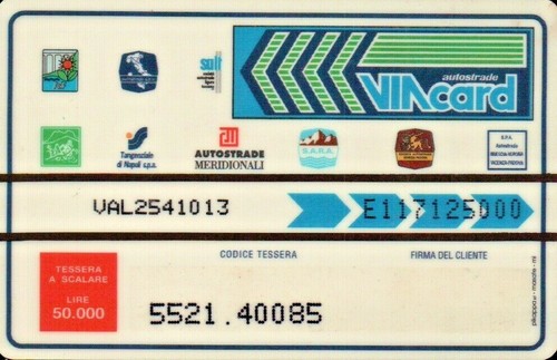 Scheda tessera viacard - scheda,