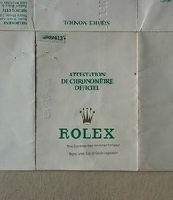ROLEX Guarantee Warranty Paper Booklet Daytona 16520 16523 16528 serial L 889413