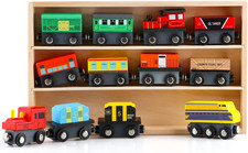 Set Trenino Magnetico in Legno Con Scatola Portaoggetti (12 Pezzi) Veicoli Educa