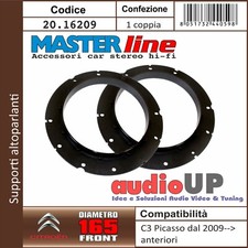 SUPPORTI ADATTATORI ALTOPARLANTI CITROEN C3 PICASSO 2009> COPPIA ANTER. 165 MM.