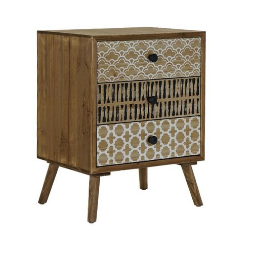 Comodino vintage deco dipinto - vintage,