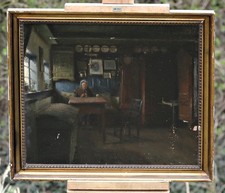 Interno Con Donna Anziana Al