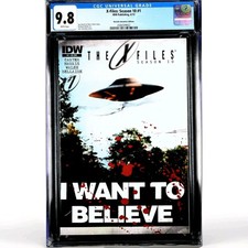 X-Files Stagione 10 1 RI I Want To Believe Variant CGC 9.8 Rivenditore Incentivo IDW