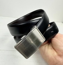 Cintura uomo in pelle collezione Trussardi 110/125 fibbia metallo nero Made in Italy