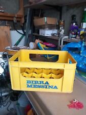 BIRRA MESSINA CASSETTA PORTABOTTIGLIE CESTELLO VINTAGE IN PLASTICA 