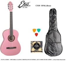 EKO CS10 PINK CHITARRA CLASSICA ROSA 4/4 KIT CUSTODIA + PLETTRI + CORDE RICAMBIO