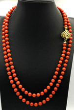 Collana doppio filo di corallo