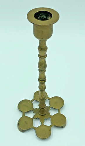 Candelabro ottone lavorato - candelabro,