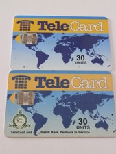 Pakistan 2 scheda telefonica con chip! (retro differente)