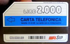 SCHEDA TELEFONICA LIRE 2000 -
