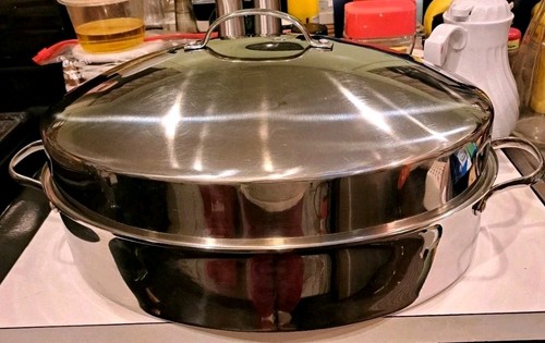 Padella ovale acciaio inox - acciaio,