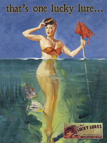Insegna vintage lucky - vintage, fishing
