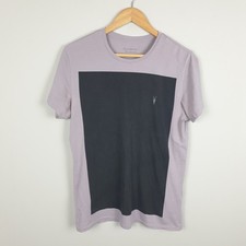T-shirt AllSaints uomo piccola viola logo grafico premium designer abbigliamento casual