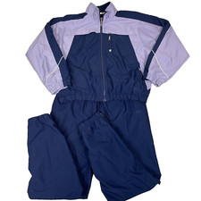 Tuta da ginnastica vintage anni 90 Wilson donna S viola giacca pantaloni foderati