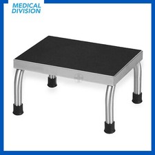 Predellino antiscivolo in acciaio ad 1 gradino per lettino visita studio medico