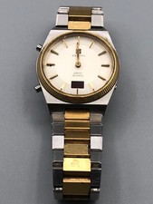 OROLOGIO VINTAGE ANNI 70 ZENITH DEFY LED ANA/DIGI ACCIAIO INOX ORO COSÌ COM'È RICAMBI