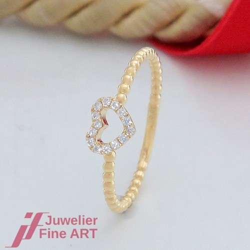 Anello cuore brillante fine - -,