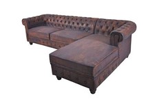Divano XXL divano ad angolo Chesterfield soggiorno divano ad angolo divano imbottito antico