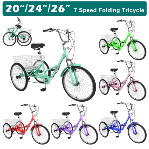 Adults 7speed folding - 7speed, tricycle