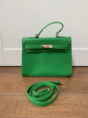 Borsa ecopelle verde - ecopelle,