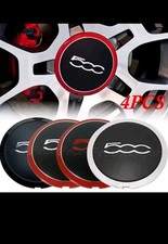 🔥Set 4 Borchie Colorate Coppette Coprimozzo 133mm per Fiat 500 Dal 2007 
