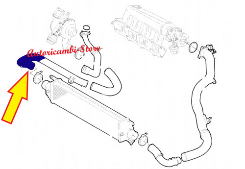 Manicotto intercooler - intercooler, dx